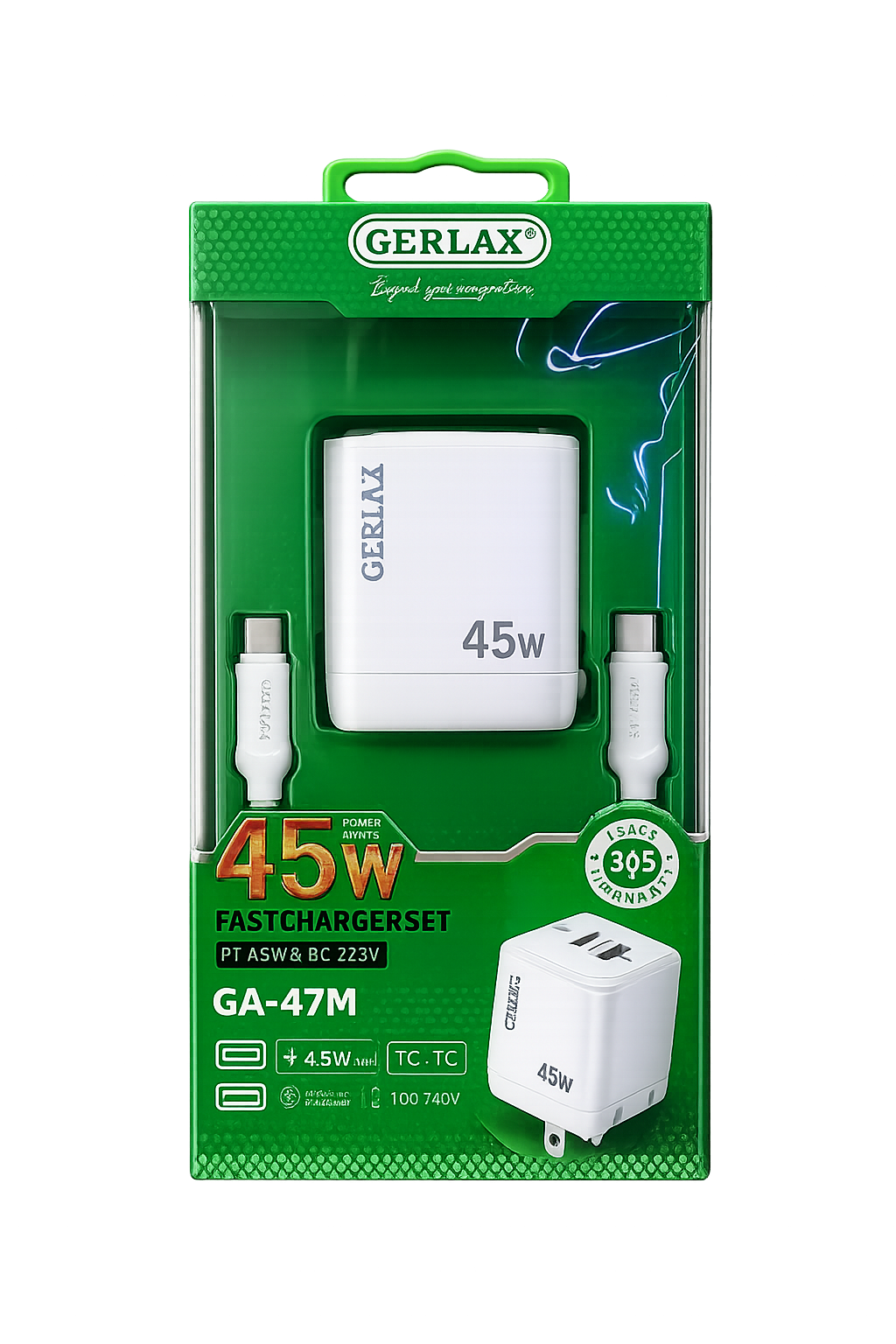 CARGADOR 45W CARGA RAPIDA