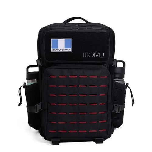 MOCHILA ROCA NEGRO ROJO