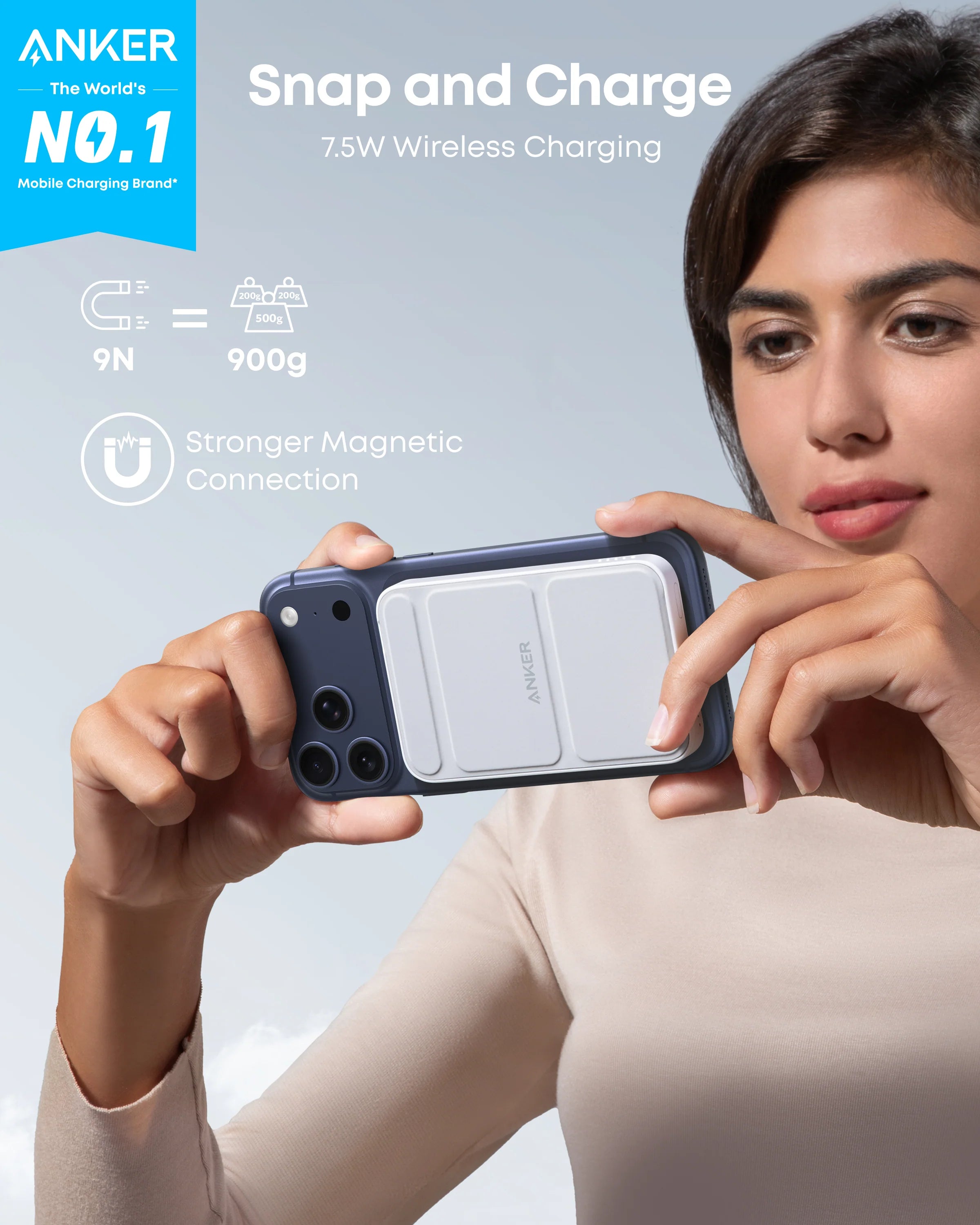 Anker 622 Magnetic Battery (MagGo) 5,000mAh White.