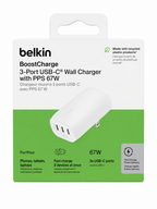 CARGADOR BOOSTCHARGE USB-C 3 PUERTOS 67W