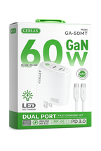 CARGADOR DUAL PORT PD3.0 USB-C
