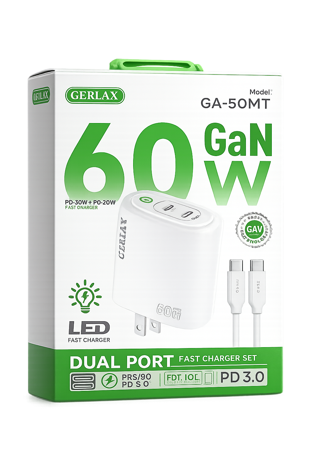CARGADOR DUAL PORT PD3.0 USB-C